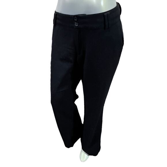 Banana Republic Women's Black Wool Dress Pants Size 10 Cuffed Bootcut Career Y2K - Picture 11 of 16